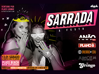 Party Poster - Sarrada I design event flyer graphic design party poster