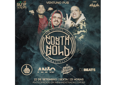 Gig Poster - Costa Gold Live @ Ventuno Pub event flyer gig poster graphic design hiphop music poster