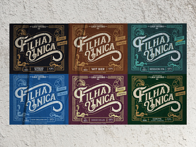 Beer Label Showcase - Filha Única beer design graphic design illustration label mockup