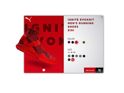 Puma Checkout Concept checkout grey puma red sneakers ui ux uxui uxui designer white