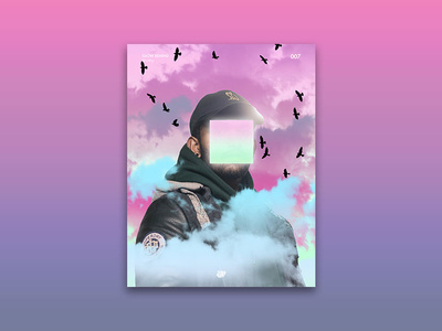 007_Glow Behind birds clouds design gradient nathan shaiyen poster posteraday sky