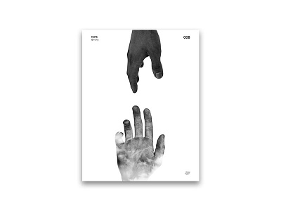 008 Hope clouds design hands hope nathan shaiyen poster posteraday white