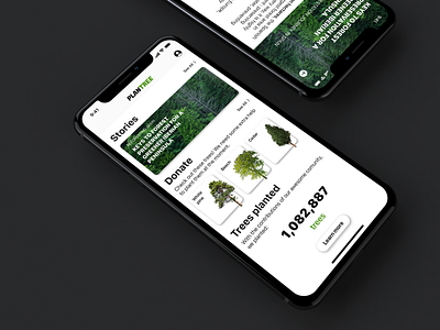 PlanTree - Main screen app design ios iphonex newbie reforest sketch ui ux