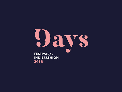 9 Days Festival fashion lettering logo negative space