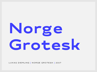 Norge Grotesk design font type