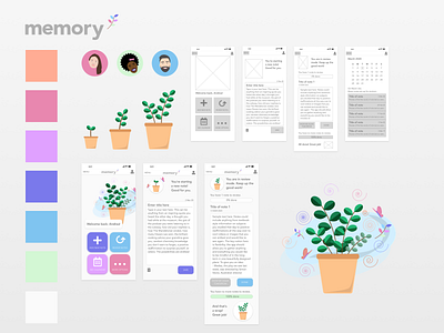 UX Design for Learning / Mindfulness App app illustration learning app personas ui uidesign user interface ux uxdesign uxui