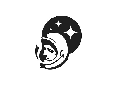 spaceman black branding design icon illustration logo signet vector