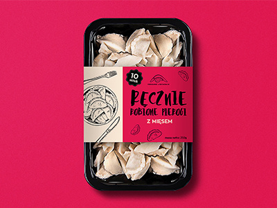 Pierogi design food label packaging