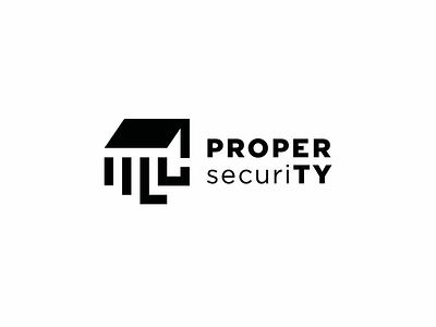 Proper security logo minimal black