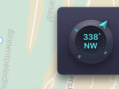 Glossy Compass design ios product ui ux wip