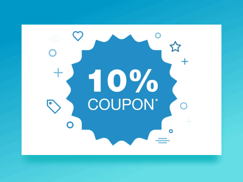Generic Coupon Animation confetti coupon coupon animation sale surprise coupon tag ui ui daily