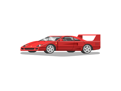 Ferrari F40 car f40 ferrari illustration vector vehicle