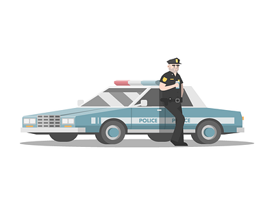 Policeman car cop police policeman
