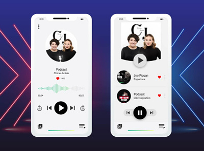 iPhone Music App UI design designing graphic design iphone music app iphone music player ui music app template music app ui podcast ui ui design ui designs