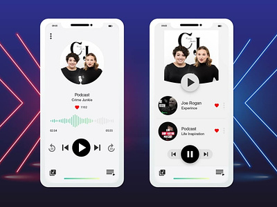 iPhone Music App UI design