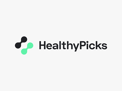 HealthyPicks Logo #1 health logo logo design nutrition startup tech