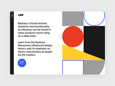 Bauhaus Website bauhaus daily ui design theory homepage interface landing page modernist ui ui design ux webdesign website