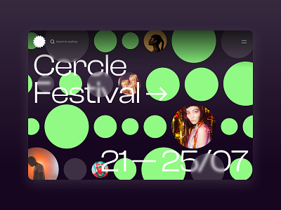 Online Festival/Event Website branding circle circles conference covid festival interface music online platform ui ux webdesign website