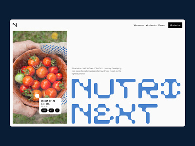 Food Innovation Website design futuristic innovative interface landing page startup tech ui ux webdesign website