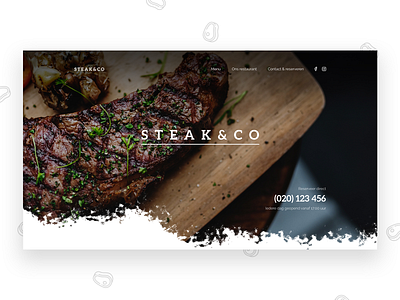Restaurant Website  Landing Page - Steak&Co