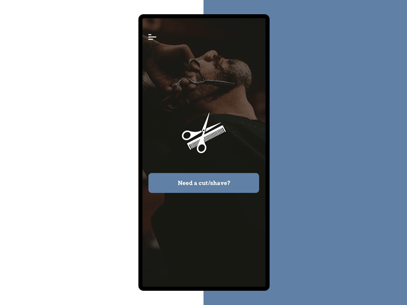 Barber Appointment Booking - Interaction animation appointment barber beard book booking cut grooming haircut interaction interface shave smartphone ui ux