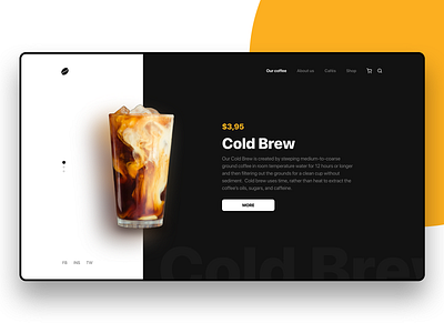 Cold Brew - Coffee Company Website bean cafe coffee cold brew corporate design interface starbucks ui ux webdesign website