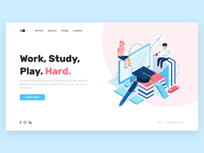 Development Platform - Landing Page adobe xd corporate daily ui design desktop development education fun interface platform play study ui ux webdesign website work