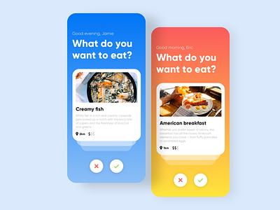 Dinner Tinder app design dinner food food app mobile recipe responsive restaurant swipe tinder ui ux website