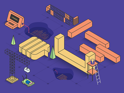 Stack Design System illustration vector