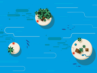 Work islets 2d after effects alone creative lemons illustration illustrator island islet motion design motion graphics work