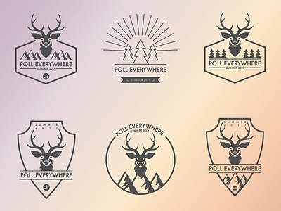 Camp Poll Everywhere camp deer illustrator logo mountain poll everywhere trees