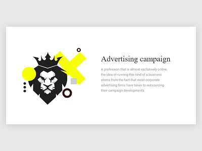 Advertising Campaign Design advertising advertising campaign illustration lion ui ux