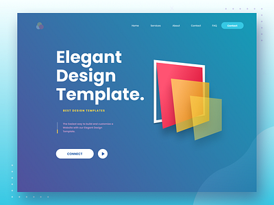 Elegant Design Template app branding color debut digital dribbble flat gradient hello dribble icon illustration interaction logo minimal typography ui ux vector web website