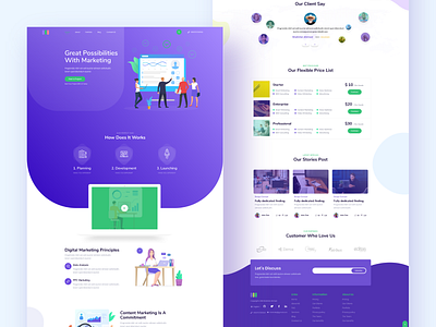 Digital Marketing Landing Page Light UI