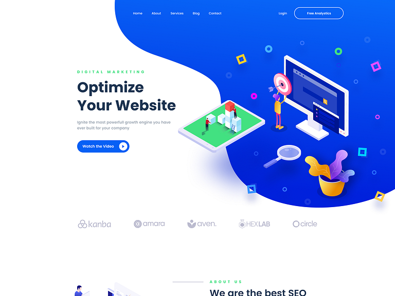 SEO Landing Page by Shahriar Ahmed for Readyui on Dribbble