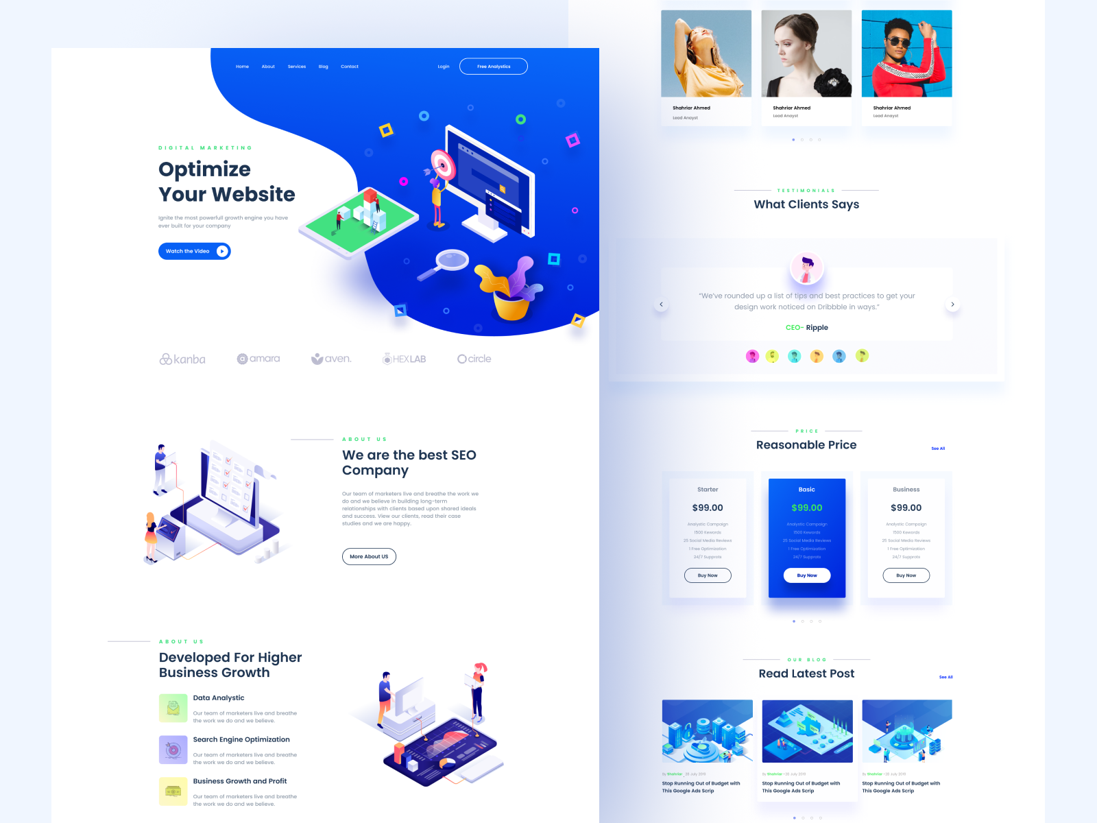 SEO Landing Page by Shahriar Ahmed for Readyui on Dribbble