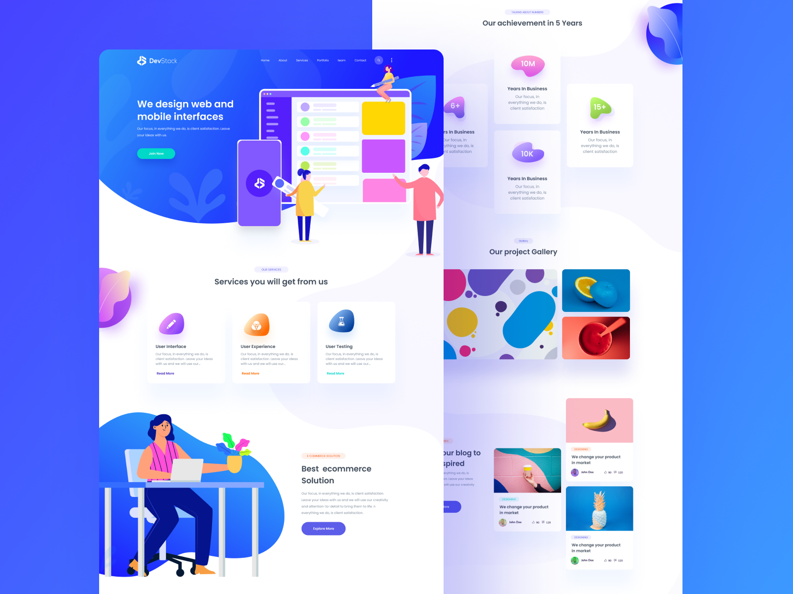 Creative Agency Landing Page by Shahriar Ahmed for Readyui on Dribbble