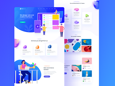 Creative Agency Landing Page agency agency landing page animation app branding clean color creative agency dashboard debut illutration landing page logo minimal typography ui web website