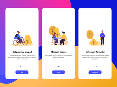 App Screens Onboarding android app appdesign application appscreen color illustration ios iphone mobile mobileapp mobiledesign onboarding ui uidesign ux