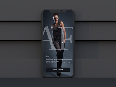 Fashion App Concept - Create Account Screen adobe xd app design madewithxd ui uxdesign