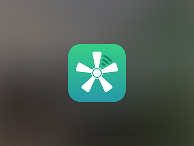 Swoosh App Icon app apple blur fan gradient icon interface ios ipad iphone mobile sketch