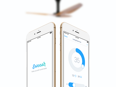 Swoosh Controls app fan homekit interface iphone mobile ui