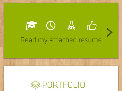Mobile Resume and CV Site canvas cv icons paper resume wood