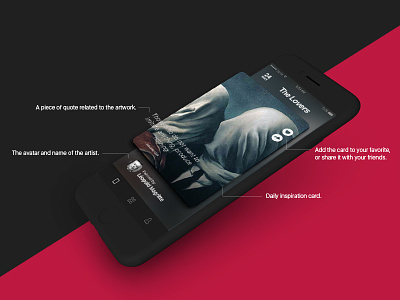 Impart - Card section app app concept art artist card design ios 11 iphone screen ui ux