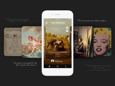 Impart - Cards app app concept art artist card design gallery ios 11 iphone ui ux