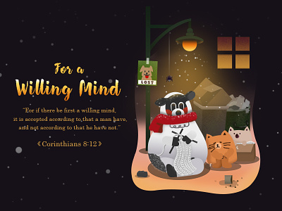A Willing Mind christ christmas help love scarf sheep willing wind