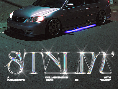 STYLIN' car photography chrometype custom type design graphic design typography