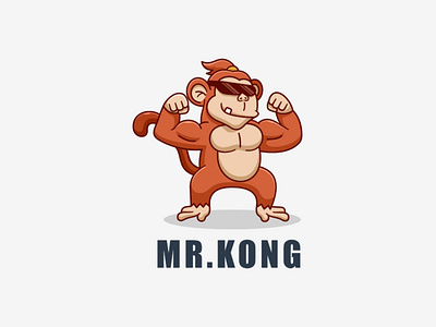 Strong monkey mascot by Dewi Masitoh on Dribbble