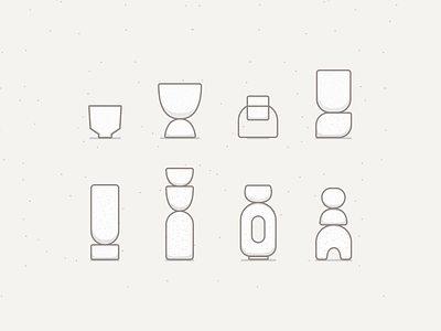 Ceramic Forms: Planters ceramics forms illustration linework minimal planters pottery simple sketch stoneware