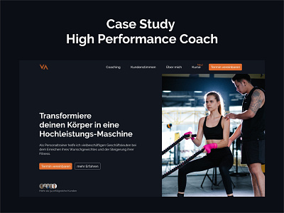 Hero Section, Case Study, High Performance Coach branding design fitness trainer graphic design high performance coach performance coach personal trainer ui ux webdesign website